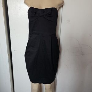 Forever 21 Black Strapless Dress with Bow
